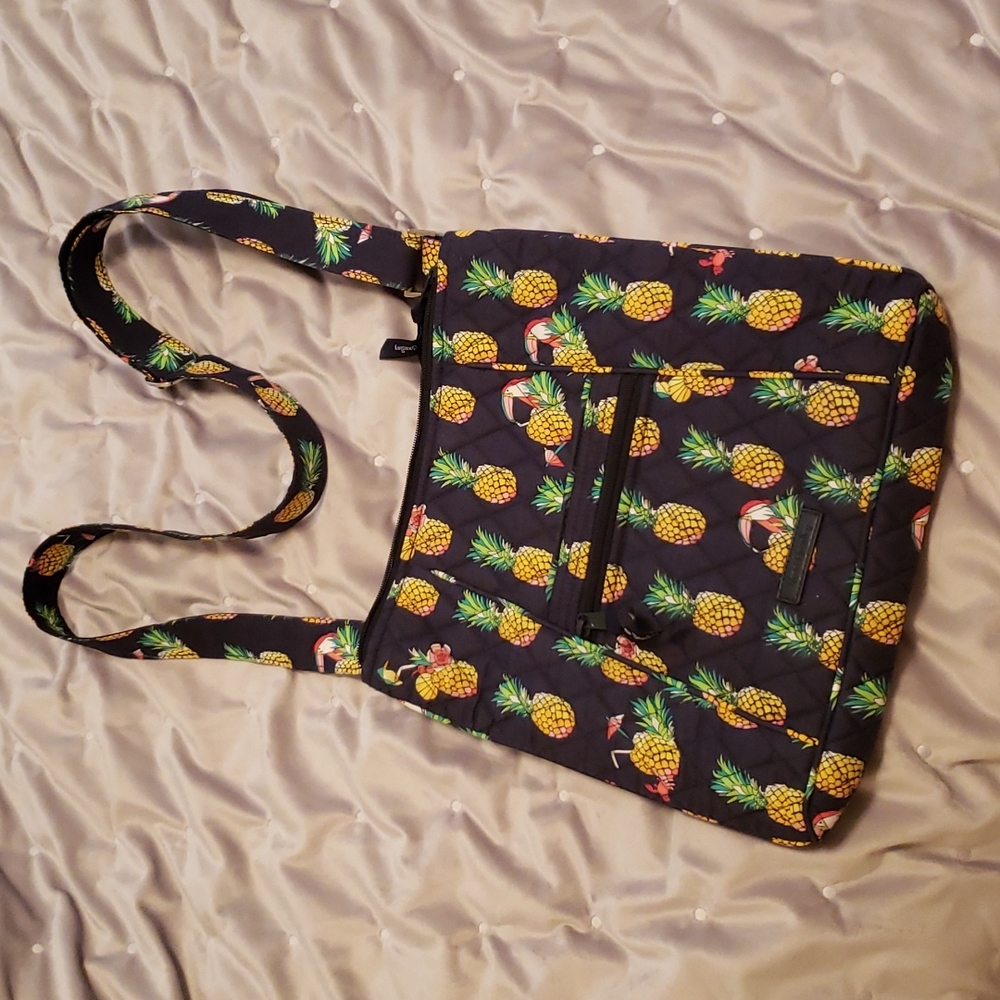 Vera Bradley pineapple print navy crossbody
